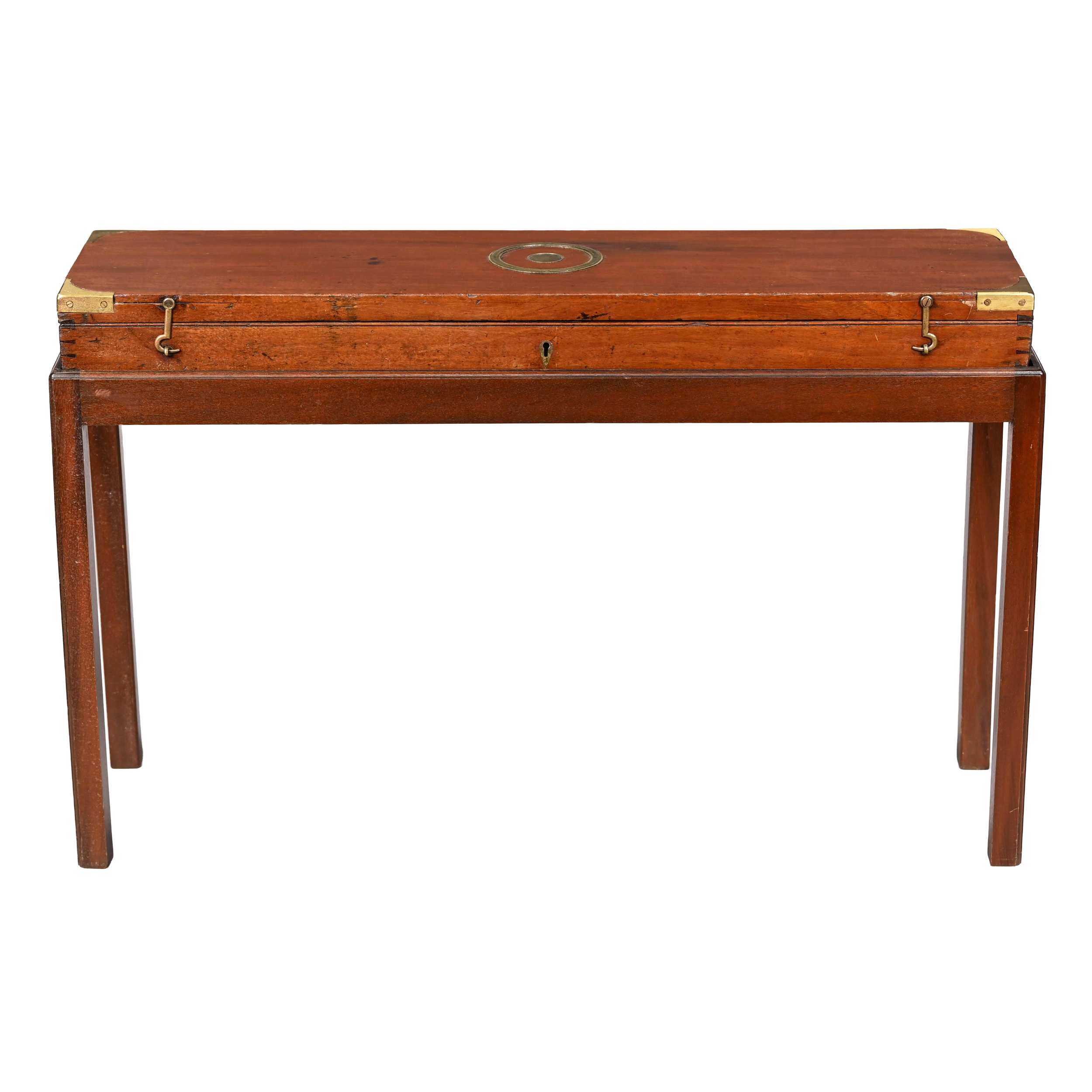 19th Century Mahogany Gun Case  |  Size: 34” L x 9” W x 22” H  |  C. 1860, England