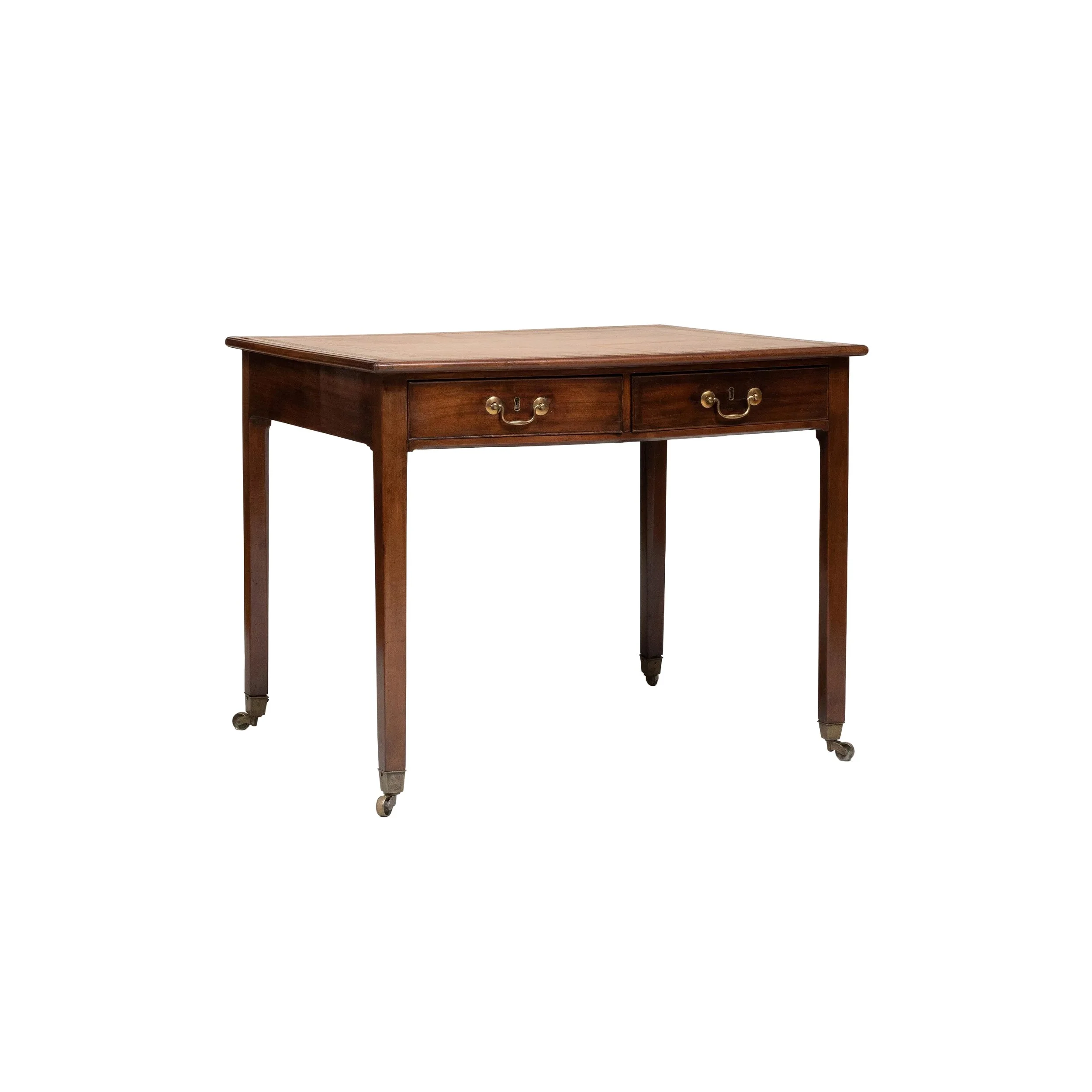 18th Century George III Mahogany and Leather Writing Table