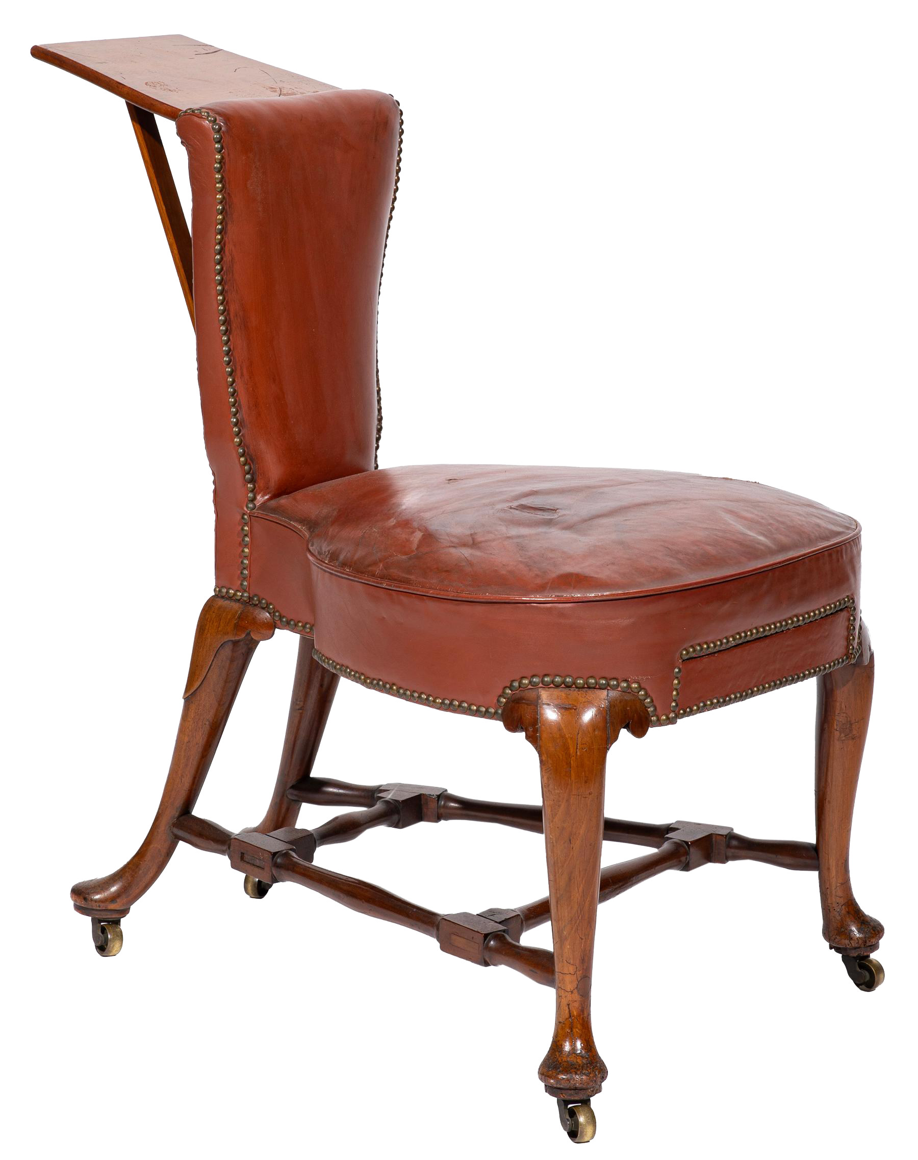 18th Century George II Walnut Cockfighting / Reading Chair  |  Size: 35” H x 21” W x 29” L  |  C. 1755, England 