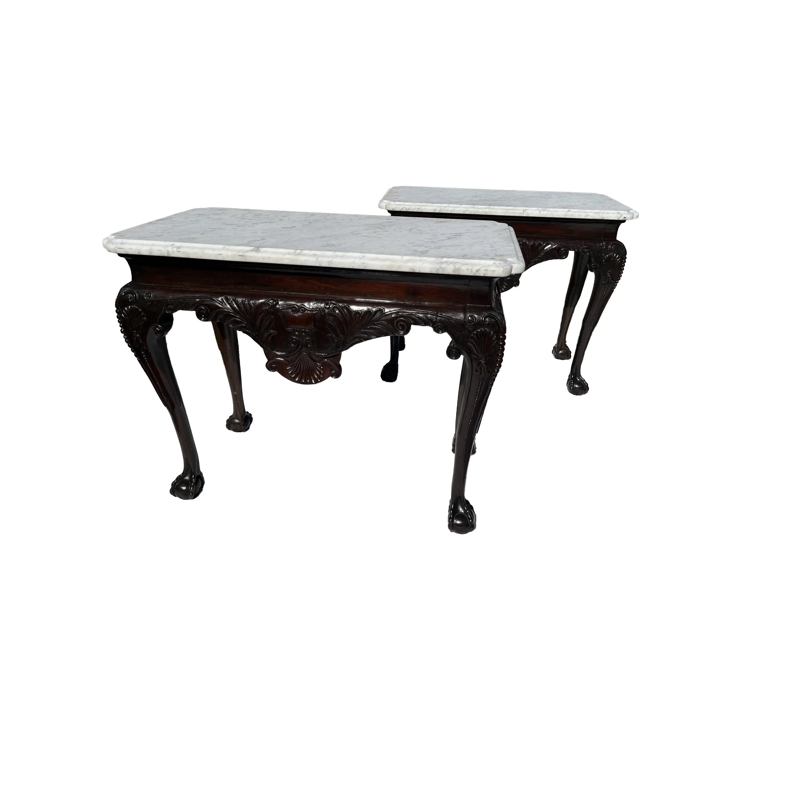 Pair of Irish Chippendale Console Tables