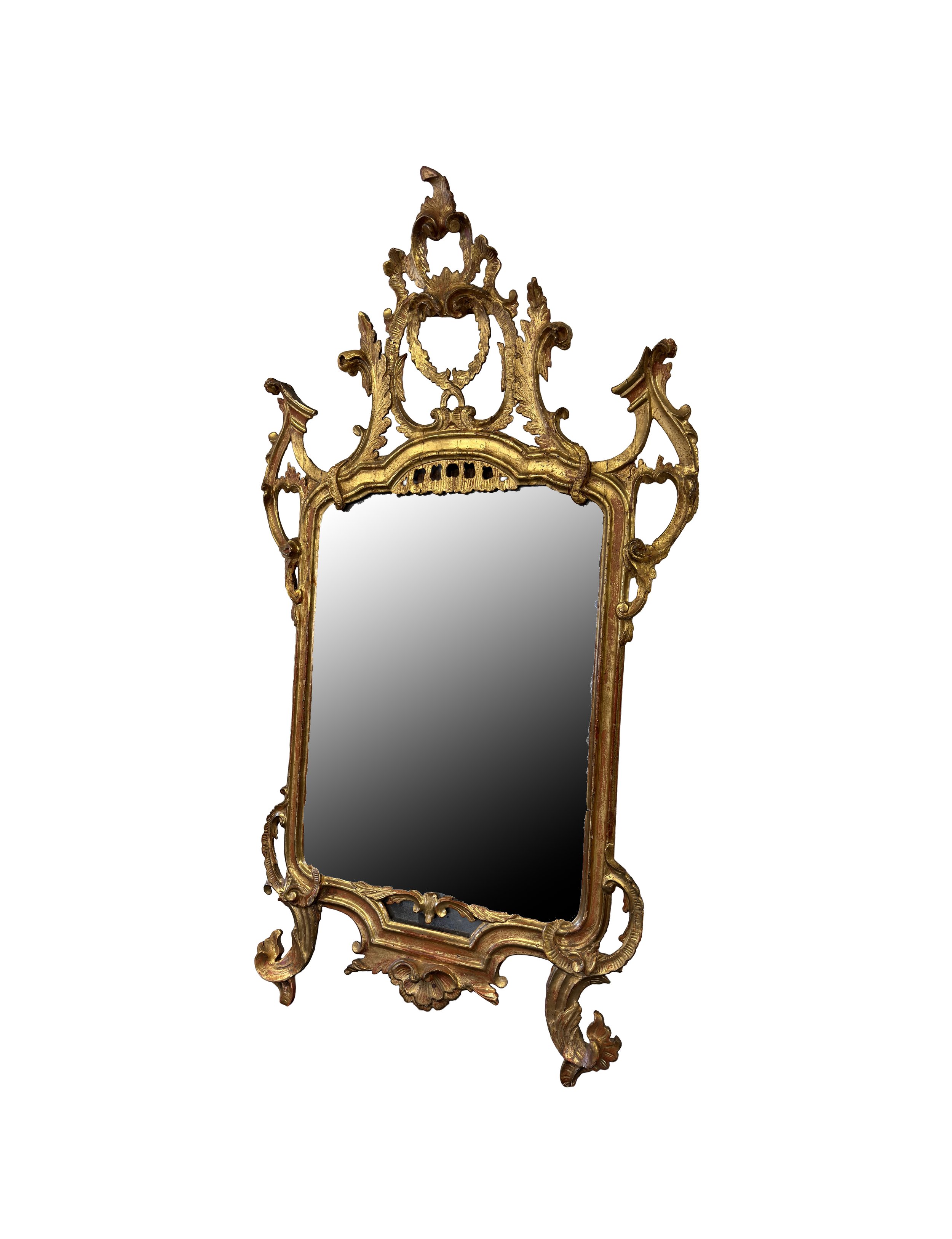 18th Century Louis XVI Rococo Giltwood Mirror