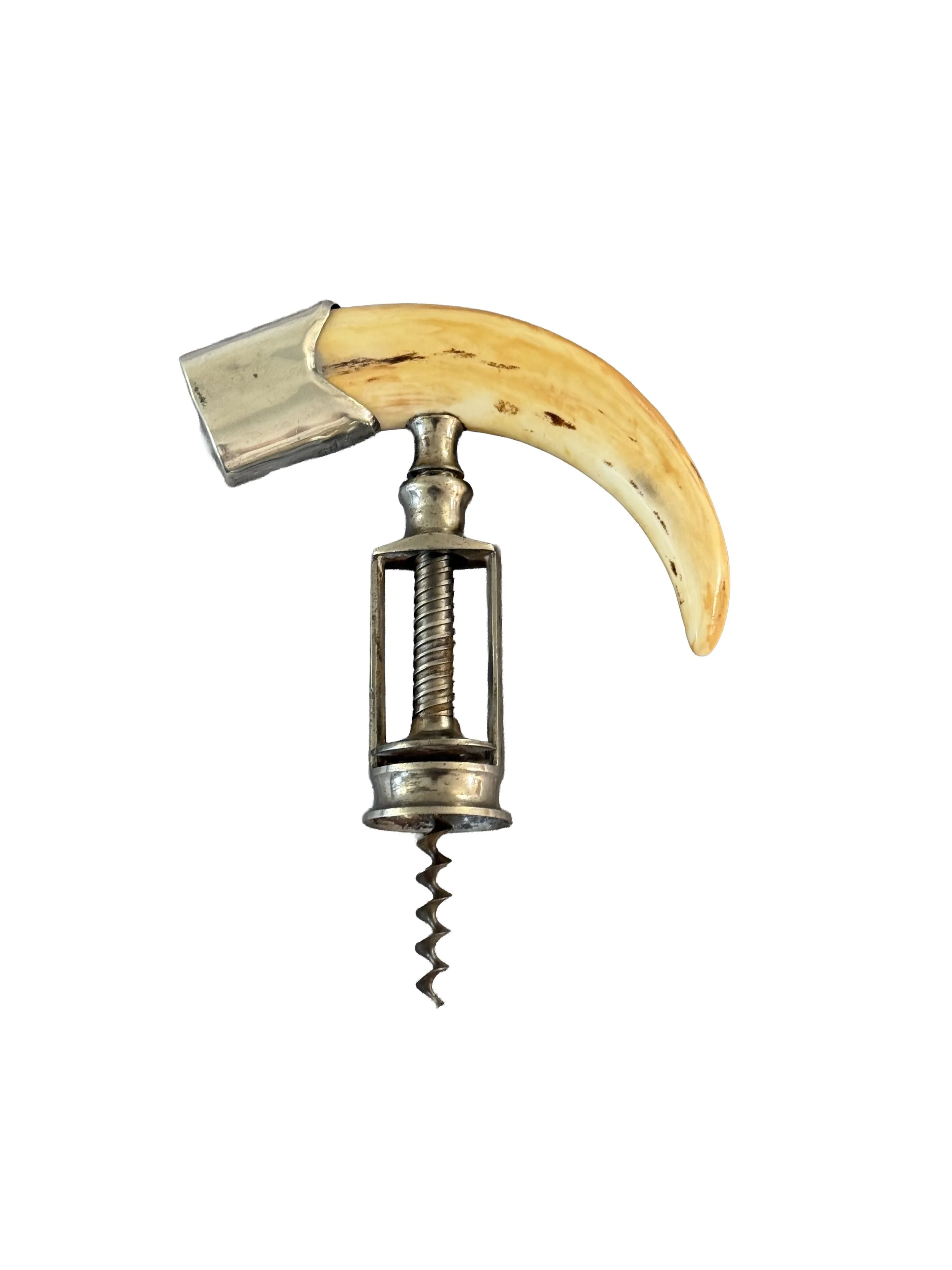 Exquisite Late-Victorian German Boar’s Tusk Mechanical Corkscrew