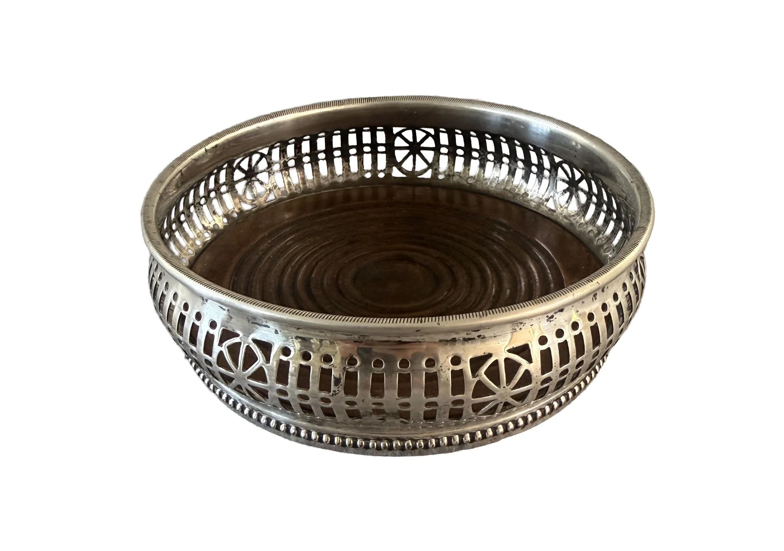 Vintage Barker Ellis Silver-Plated Wine Coaster