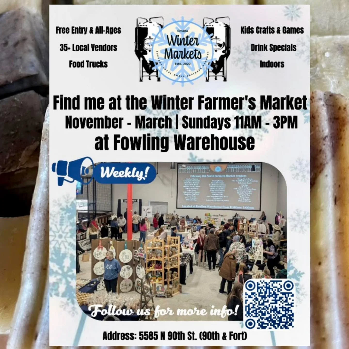 Can&rsquo;t wait to see you &hearts;️ 

❄️ Catch us at omahawintermarkets November 9 &amp; 23 | December 7 &amp; 21

🍂 Benson Bounty Holiday Market &amp; Open House November 15th