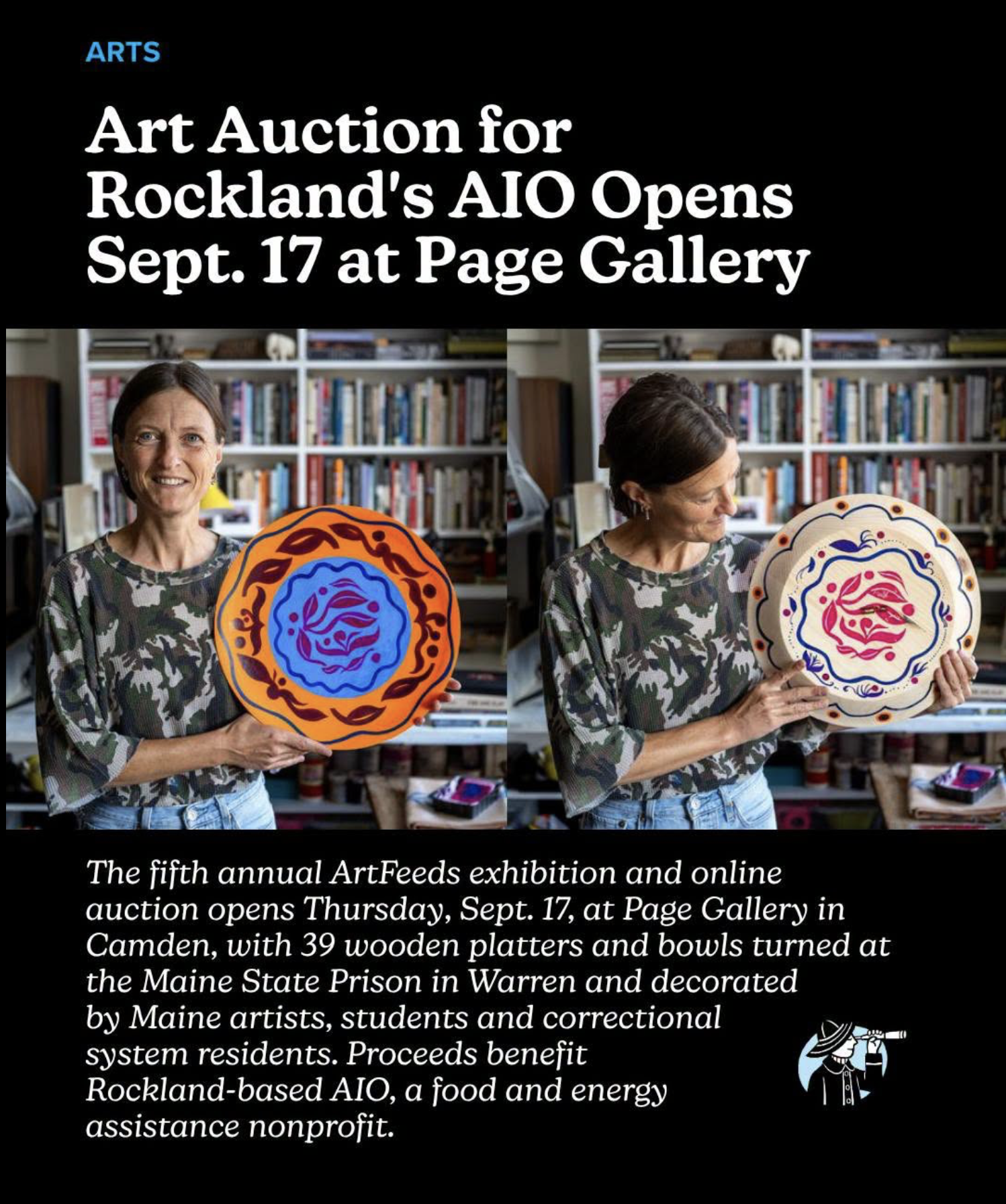 PRESS: Art Auction for Rockland's AIO Opens Sept. 17 at Page Gallery