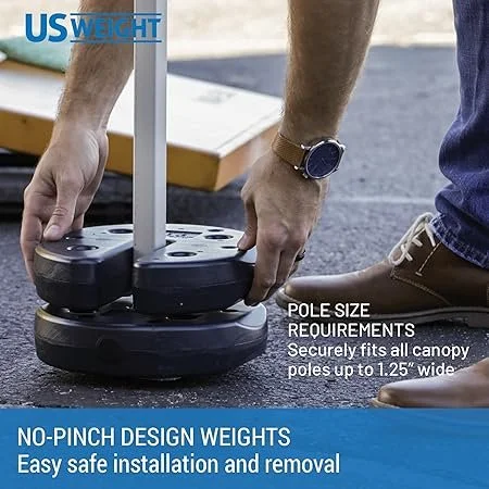 Canopy weights are essential for stabilizing your tent and preventing it from blowing away in wind, ensuring safety and protecting your products and customers.