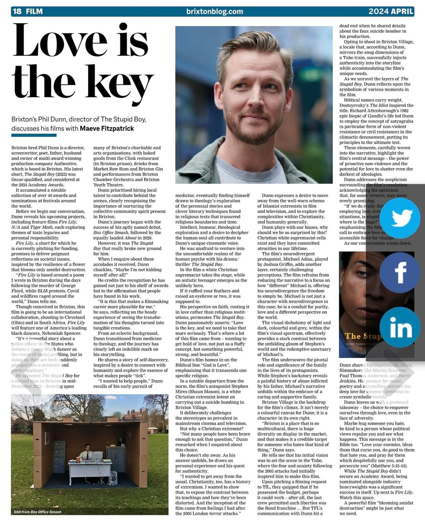 This beautifully written article from such a thoughtful and insightful interview with @_maevefitz is now out in digital as well as print @brixtonblog - link in bio

I talk some more about upcoming projects including FIRE LILY 🔥🌺 (now funding 😉) an