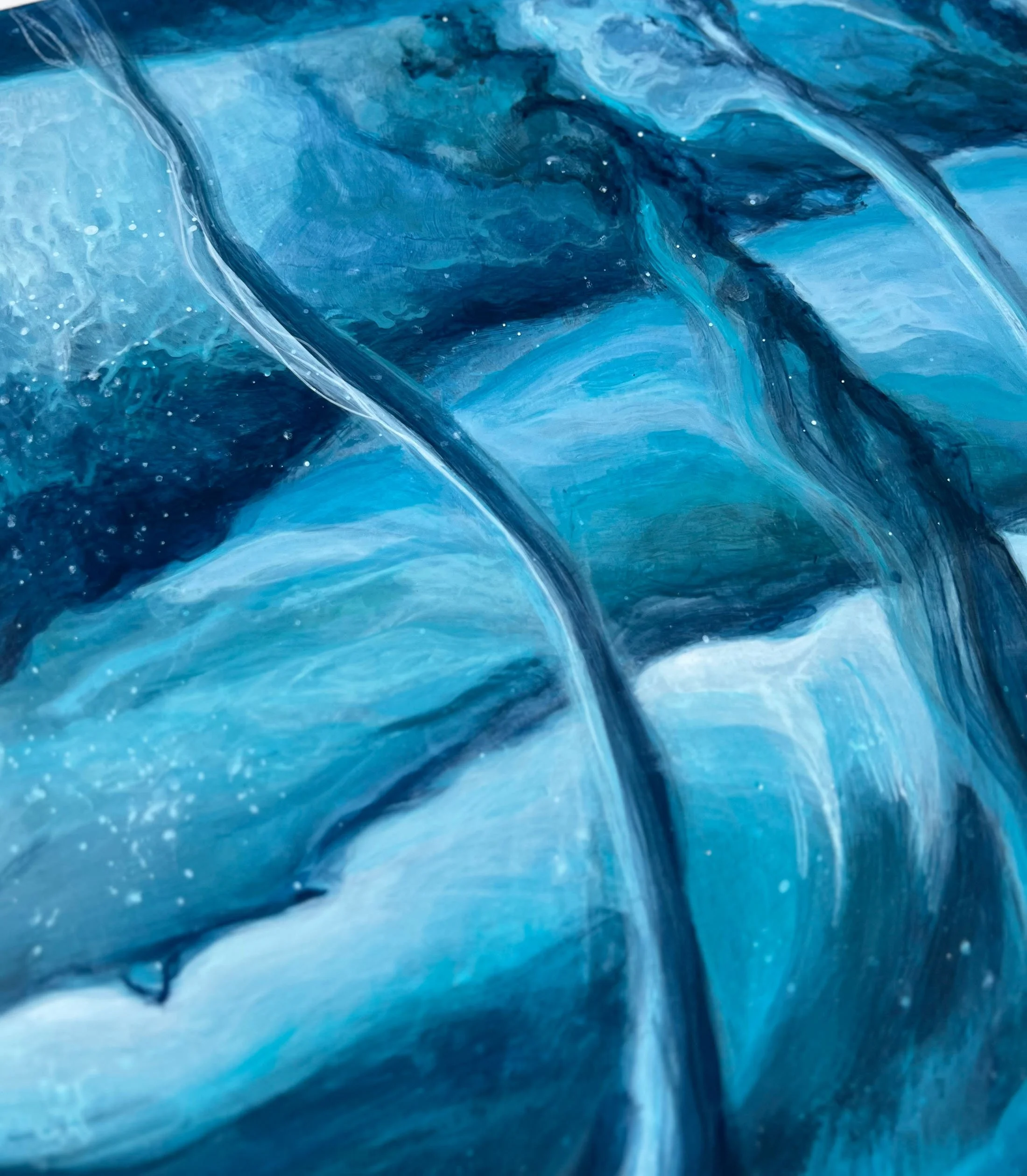 Shop acrylic painting Monster Wave blue painting by Coastal Artist Antigone of imexplode in Ocean World portfolio Seascape Art collection detail.jpg