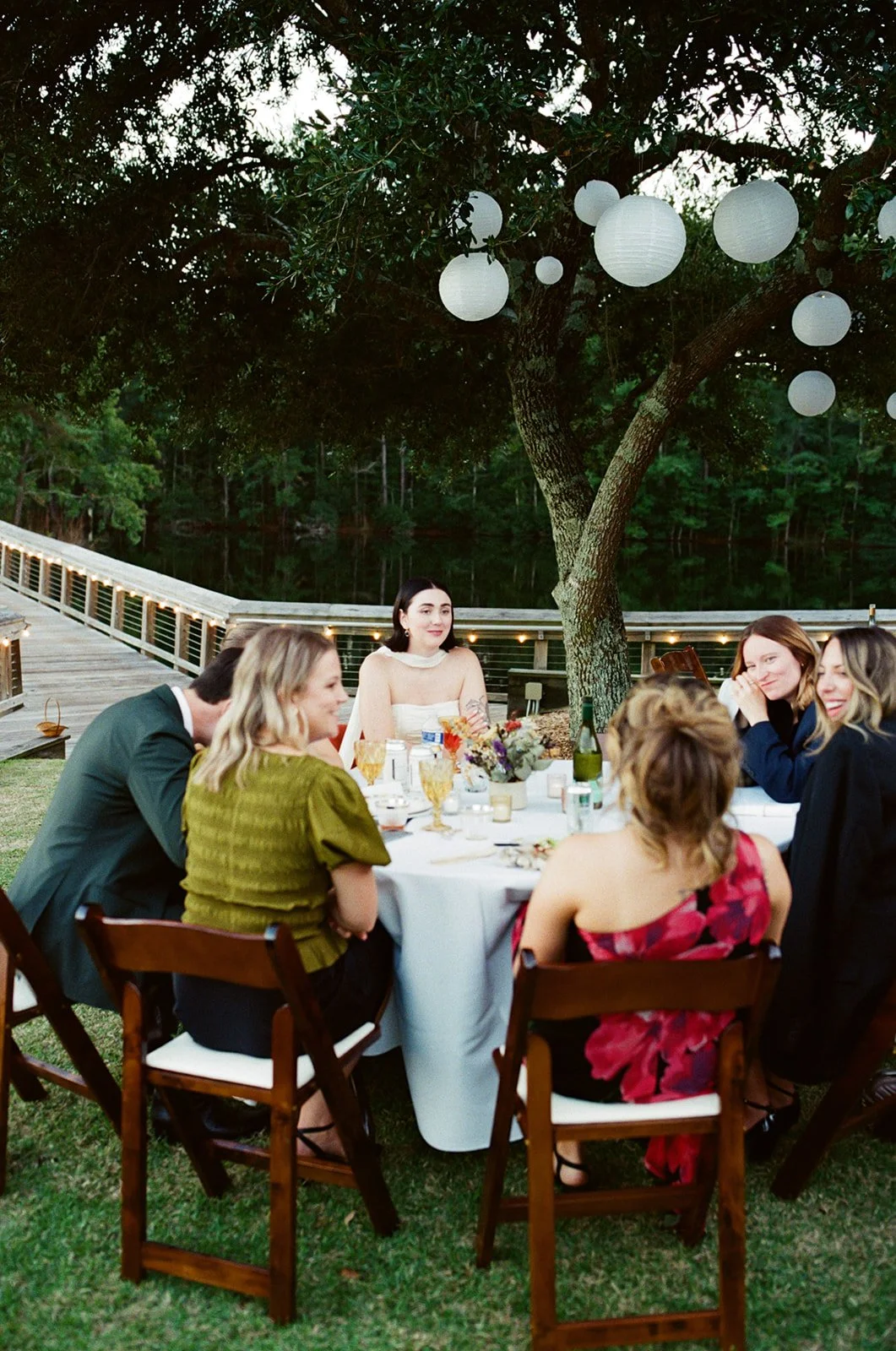 head table at the lake house at bulow wedding venue