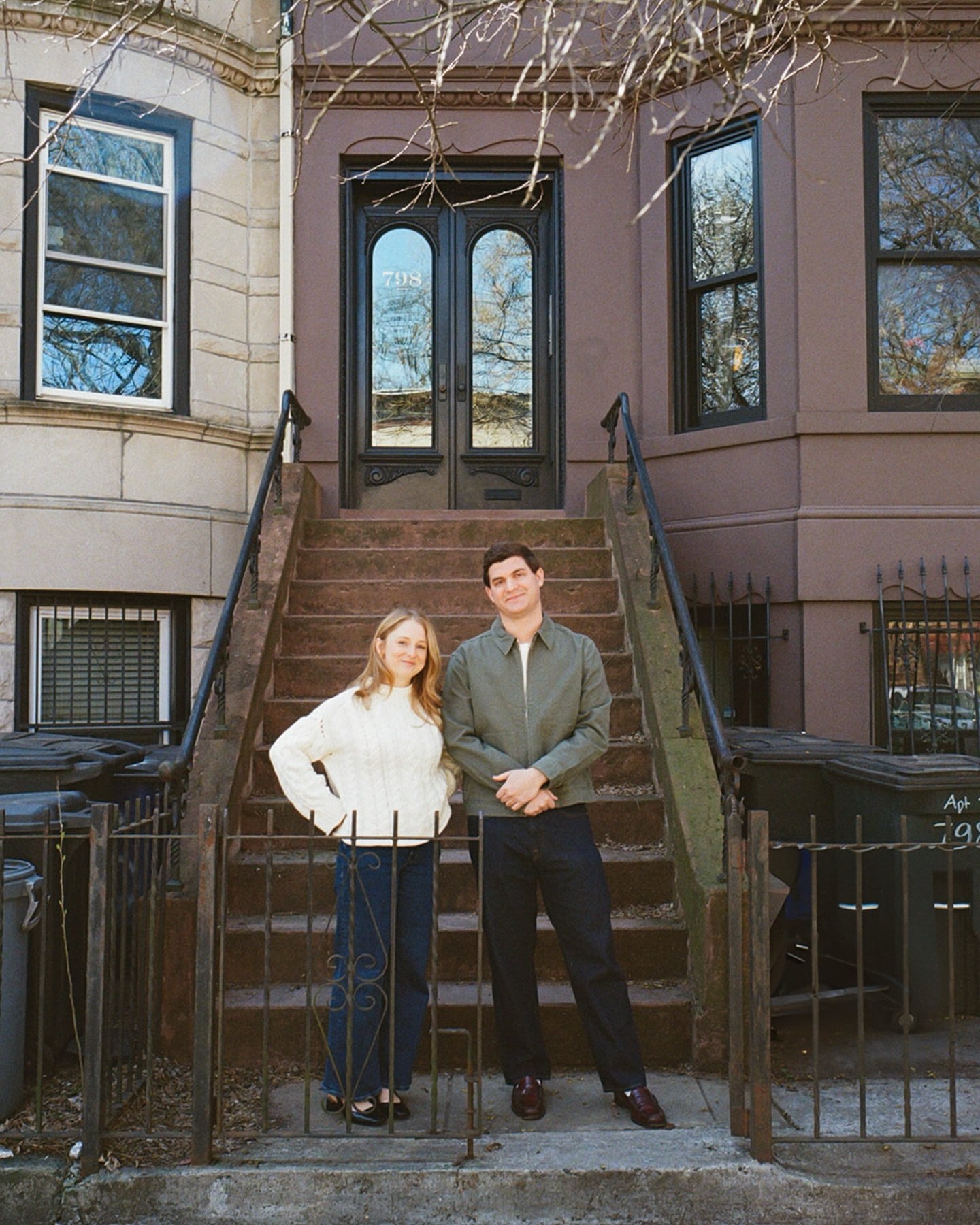 A morning with @callie.riek &amp; Eli in Brooklyn, NY, at home and in some of their favorite places 

On film scanned and developed by @nicefilmclub 
_____________________________
New York wedding photographer, New York film wedding photographer, fil