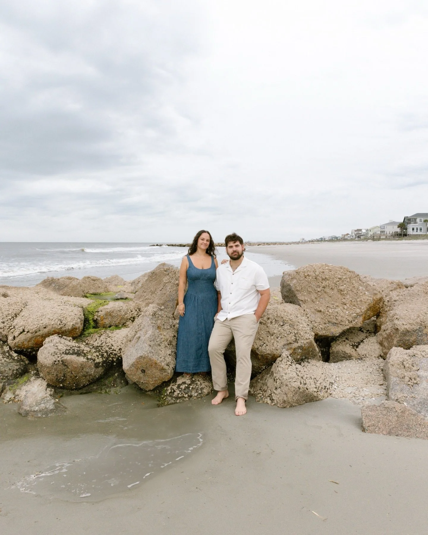 A cloudy evening at Folly beach and @chicofeos with @emgeeee &amp; Cole

_____________________________
South Carolina wedding photographer, Charleston wedding photographer, folly beach weddings 

#follybeachphotographer #charlestonfilmphotographer #c