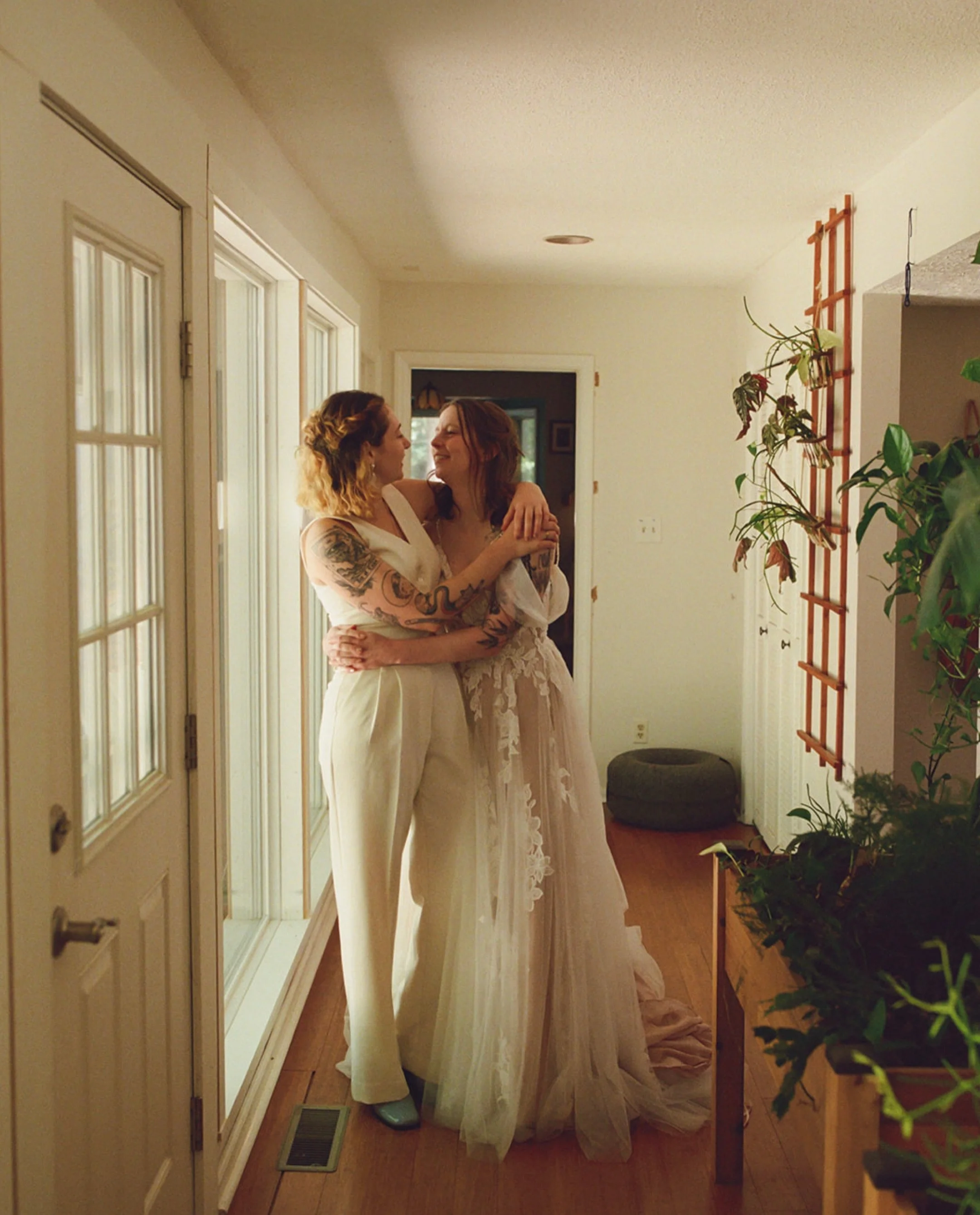 The sweetest ceremony &amp; celebration at home for @bmgallag &amp; @katyswims 

All on film scanned and developed by @nicefilmclub 
_______________________________

Weddings on film, chapel hill wedding, film wedding photographer

#filmweddingphotog