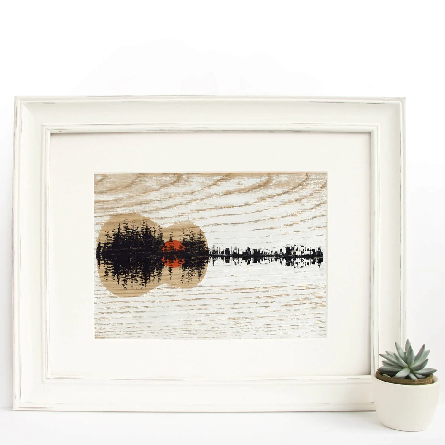 lightly_strung_framed_guitar_sunset_screenprint_katie_edwards_illustration_art.jpg