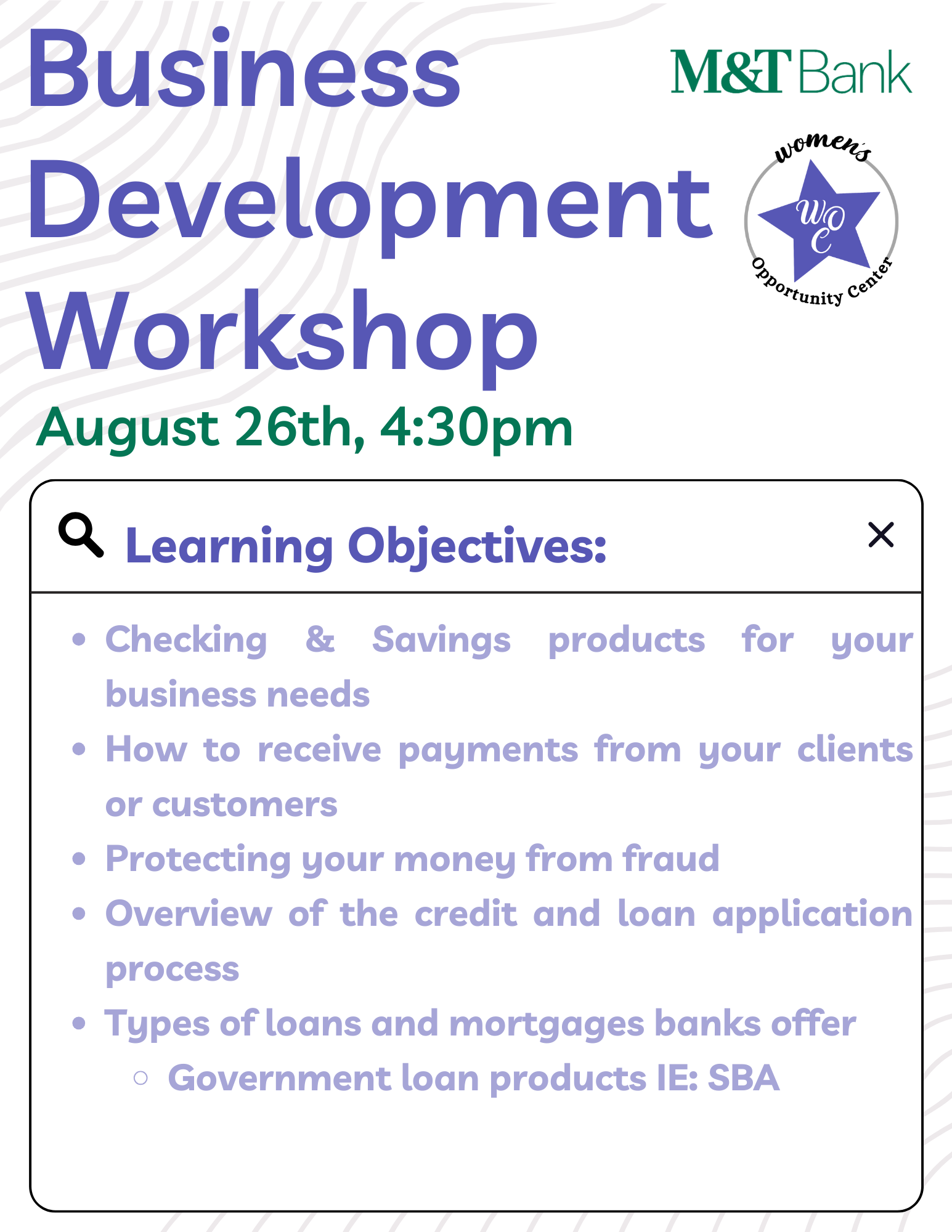 M&T Bank: Business Development Workshop