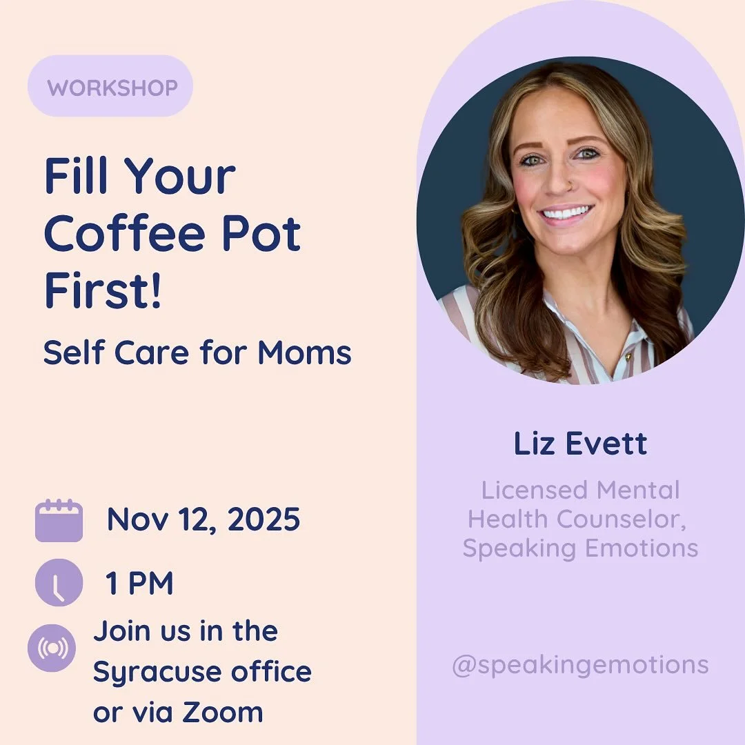 We have two fabulous workshops coming up next week!

Liz Evett, licensed mental health counselor, joins USA to help busy moms anchor into deep self care
And
Morgan Burr teaches us about planning our financial for the future!
Both workshops can be att