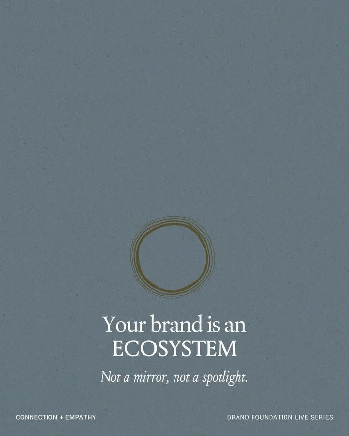 Your brand isn&rsquo;t a mirror &mdash; it&rsquo;s an ecosystem. 🌿 

We can get in our own way, thinking that brand is about us. Or fearing the platform, cause it feels more like a mirror. This isn&rsquo;t about self-promotion.

Nature teaches us a 