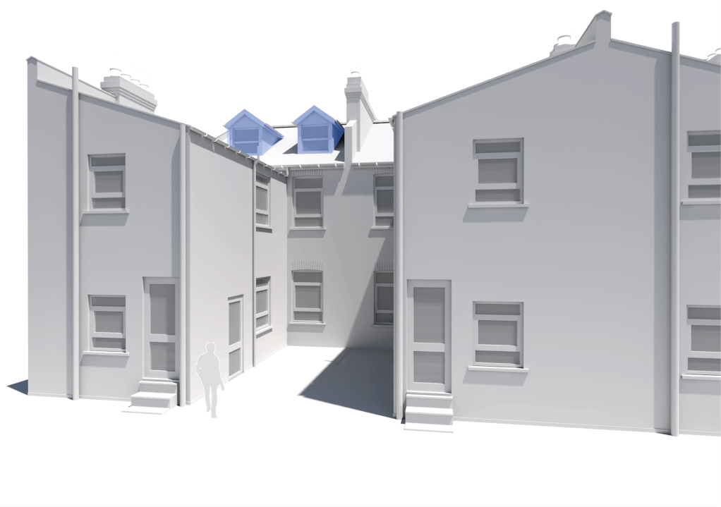 END OF TERRACE WINDOW DORMER 3D VIEW