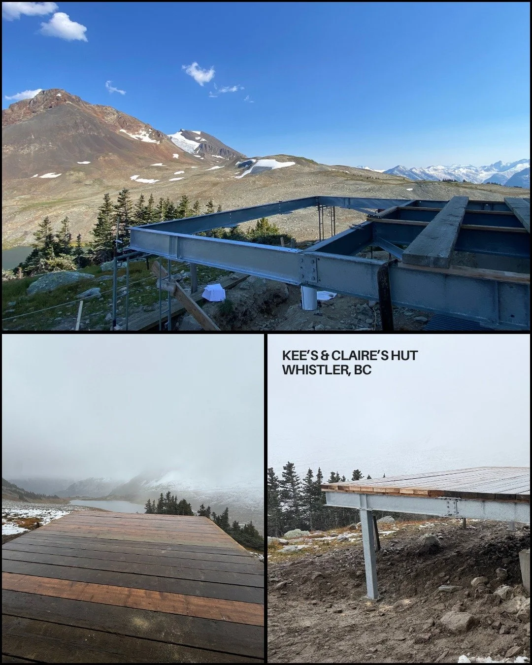 The new deck at the Kee&rsquo;s &amp; Claire&rsquo;s Hut, part of the Spearhead Huts Route, is now finished - a beautiful and functional addition designed to withstand the elements. Completed just in time before the snow flies. 

Whistler Welding cus