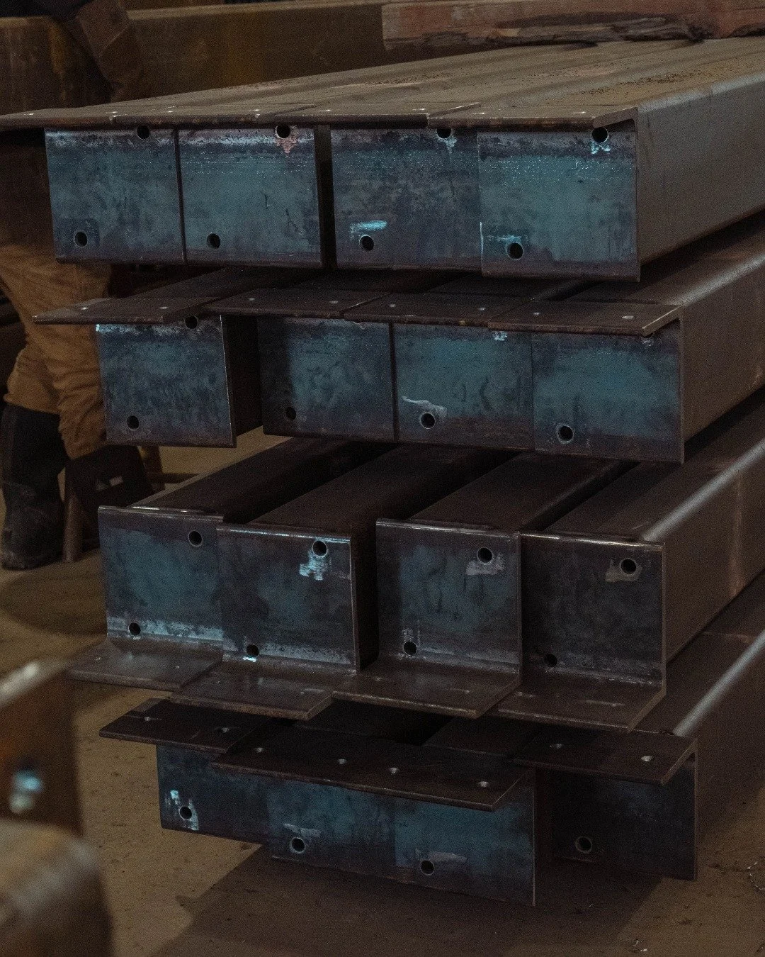 Purlins on purlins for the BCIT Marine &amp; Mass Timber Pavilion at BCIT. 

Eventually, these will connect seamlessly with Glulam beams, forming a strong structural system. 

Supporting mass timber construction with solid steel solutions!