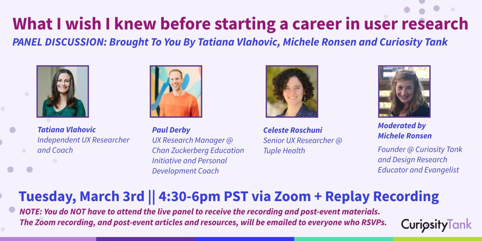 Upcoming panel discussion