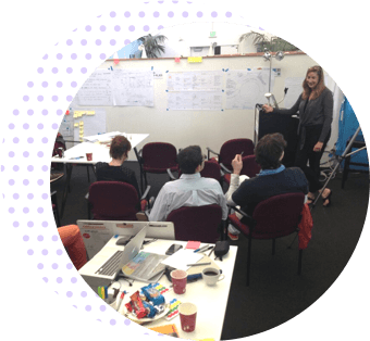 Michele teaching how to use AI for user research