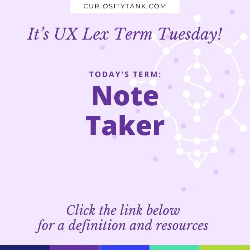 Learn the lingo Note Taker Curiosity Tank