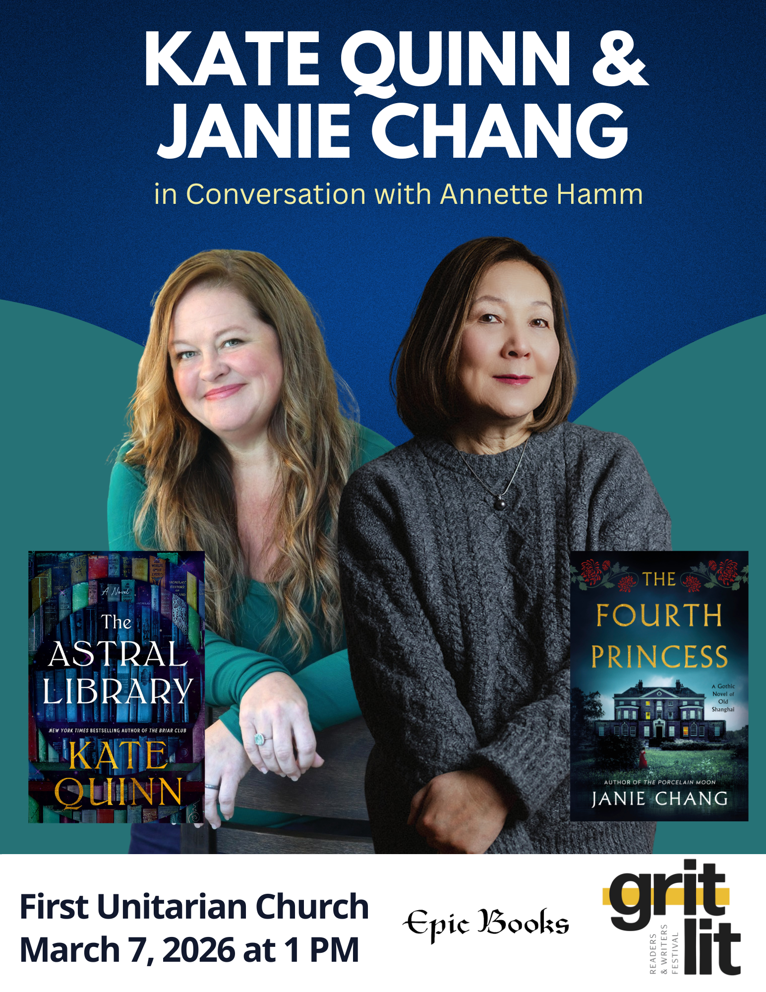In Conversation: Kate Quinn and Janie Chang, Hosted by Annette Hamm