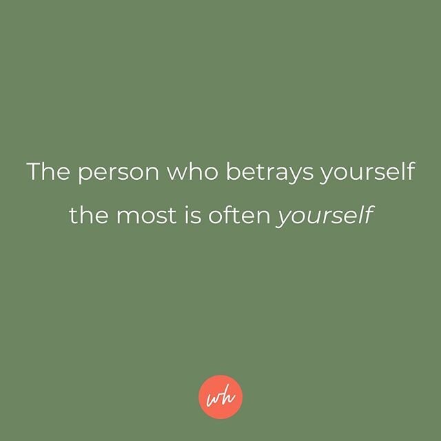 How many times have you said you would do the thing, and not done it? ⠀

How many times have you prioritized other people&rsquo;s needs and time  over your own? ⠀

How many times have you known better and talked yourself out of your inner knowing? ⠀
