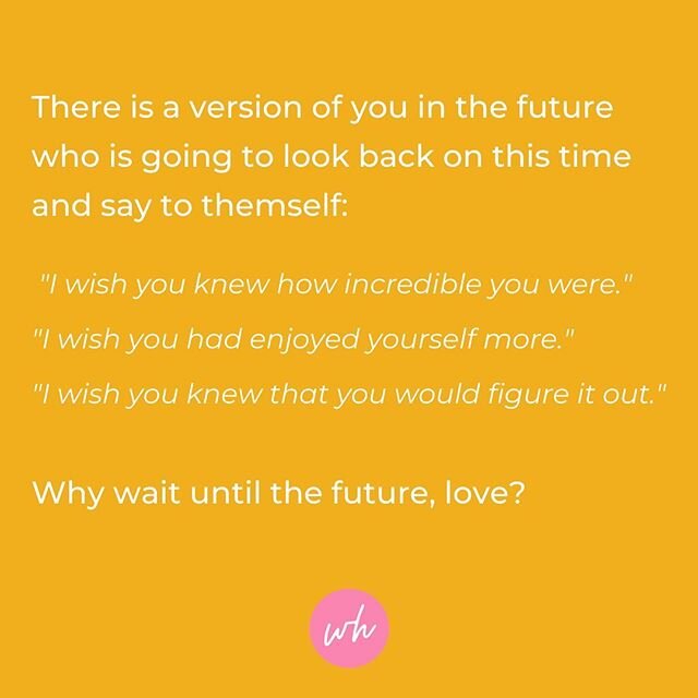 How many times have you looked at a picture of yourself from the past and thought to yourself:
⠀ &ldquo;Damn.  I wish I knew how amazing I was.  I wish I worried less.  I wish I had been in the joy of it all.&rdquo; ⠀
 We don&rsquo;t have to wait unt