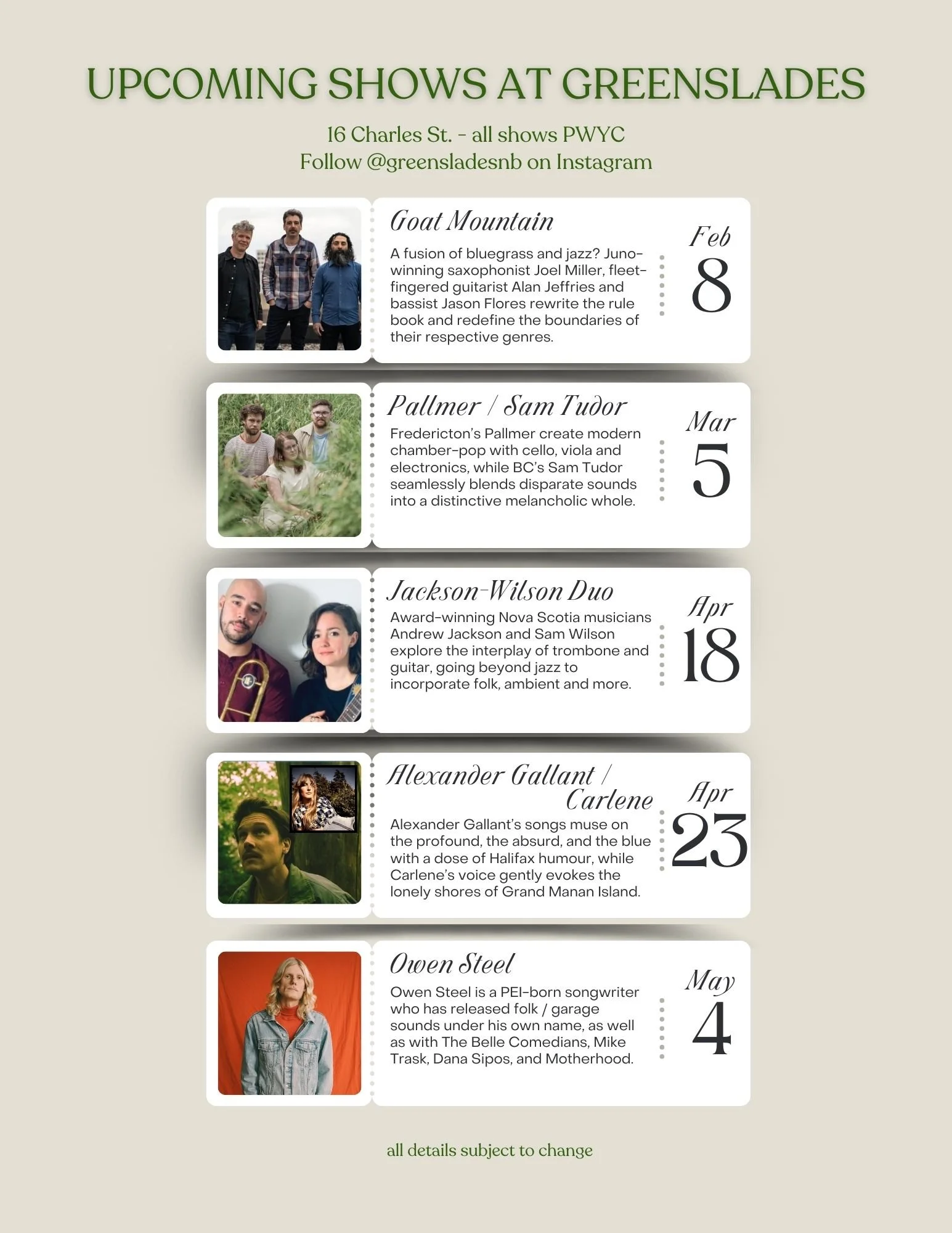  Upcoming events in winter &amp; spring 2025 