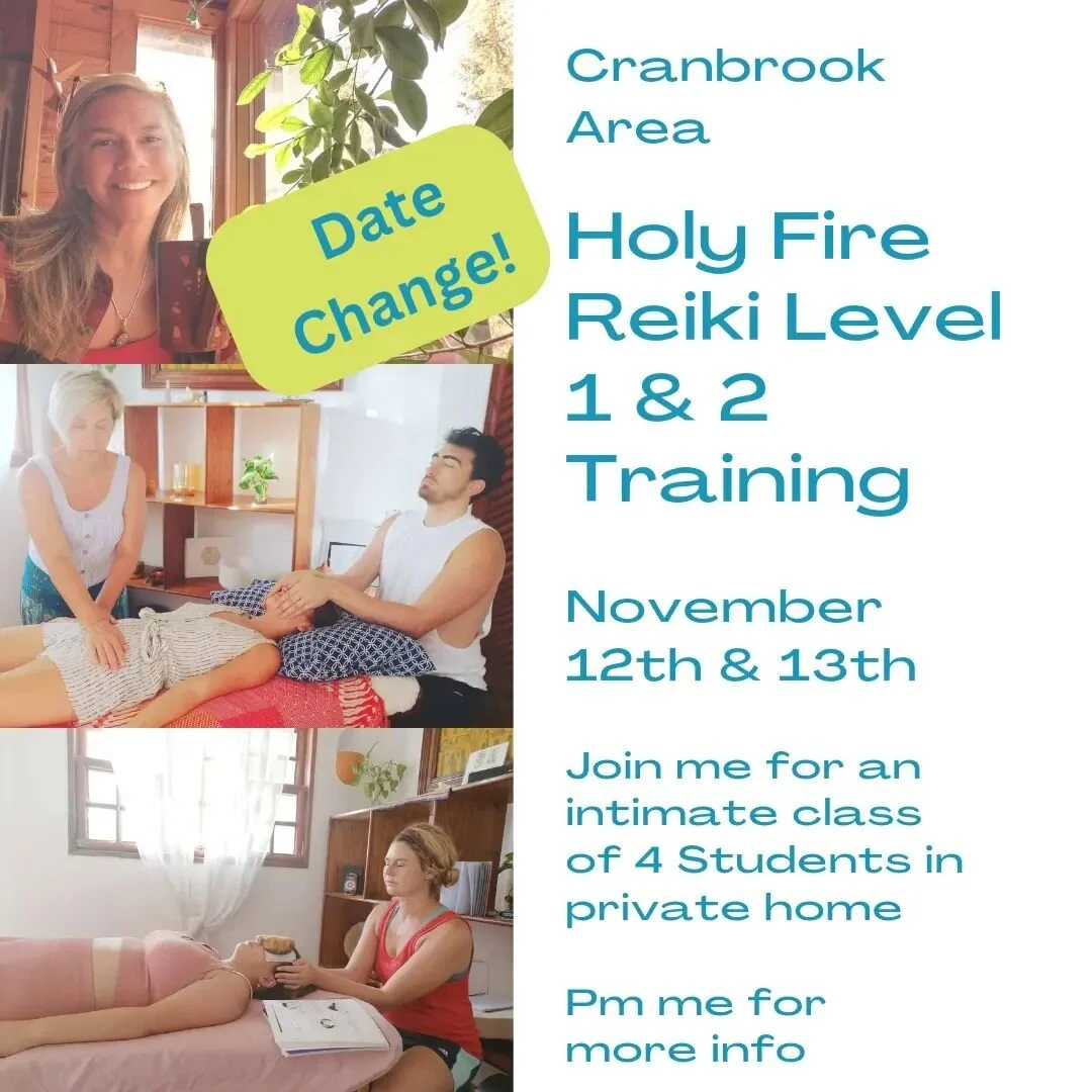 This will now be Saturday &amp; Sunday this weekend in Kimberley, BC.

We have space for one more if you would like a list minute join.

Go to my website to find out more or PM. Info in the bio link

I'm looking forward to these 2 beautiful healing d