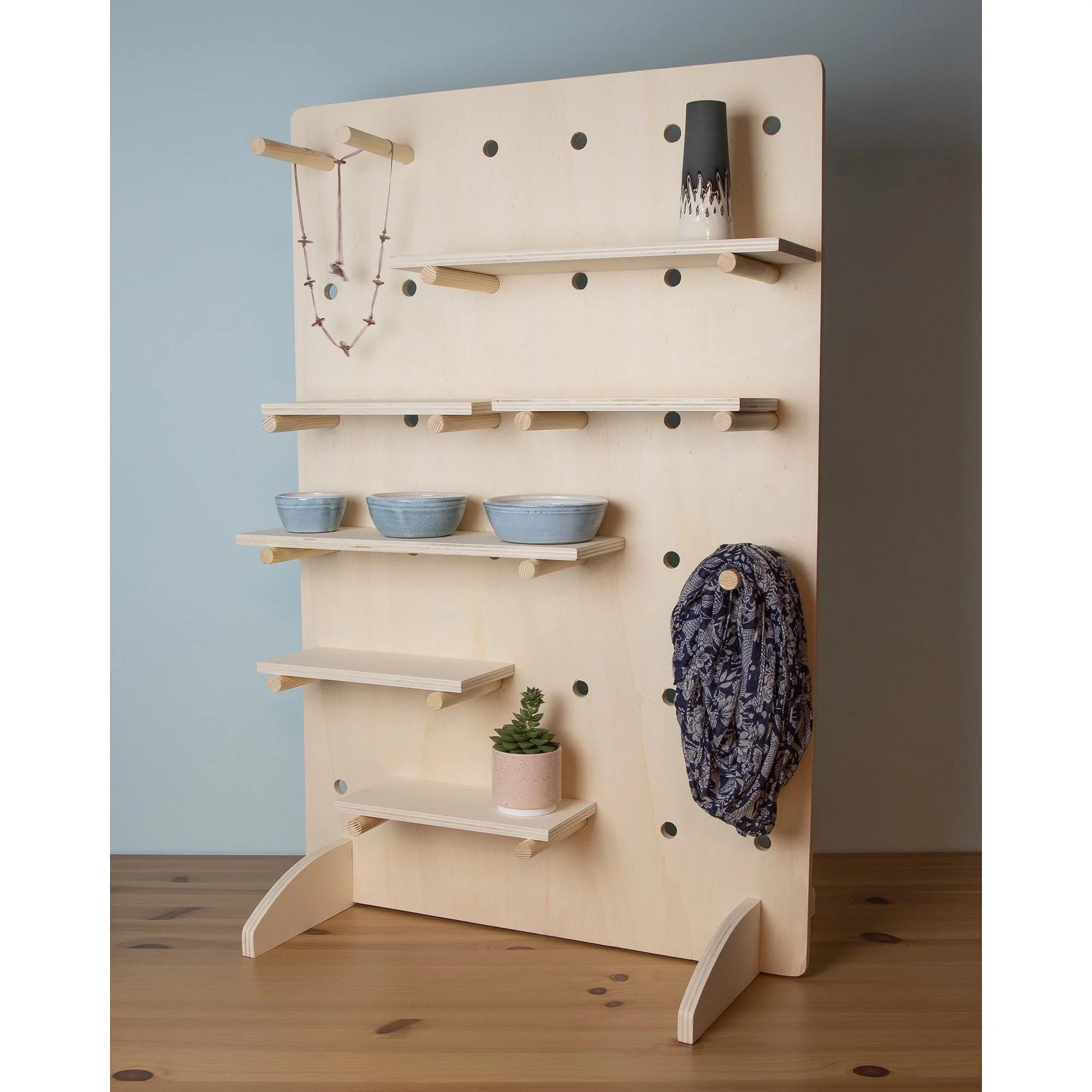 Freestanding Table Top Pegboard Display Stand — Dust Shack