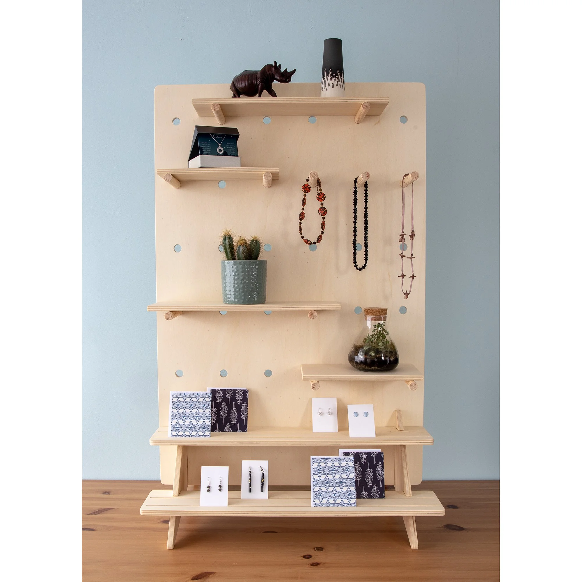 Freestanding Table Top Pegboard Display Stand — Dust Shack