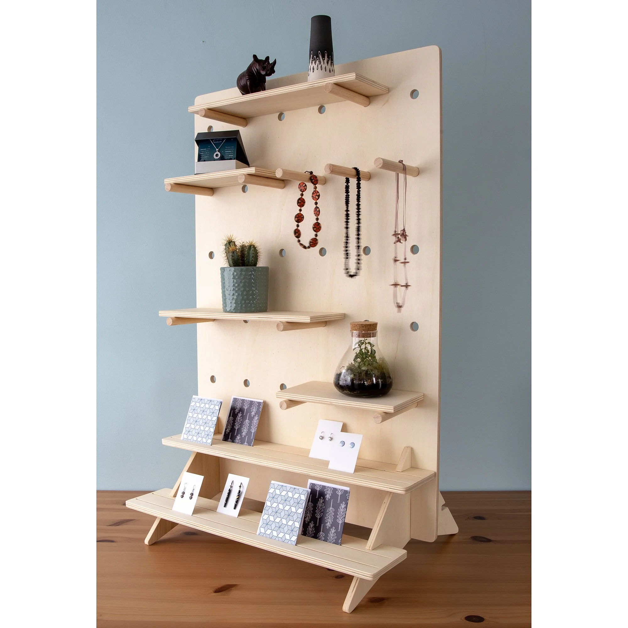 Freestanding Table Top Pegboard Display Stand — Dust Shack