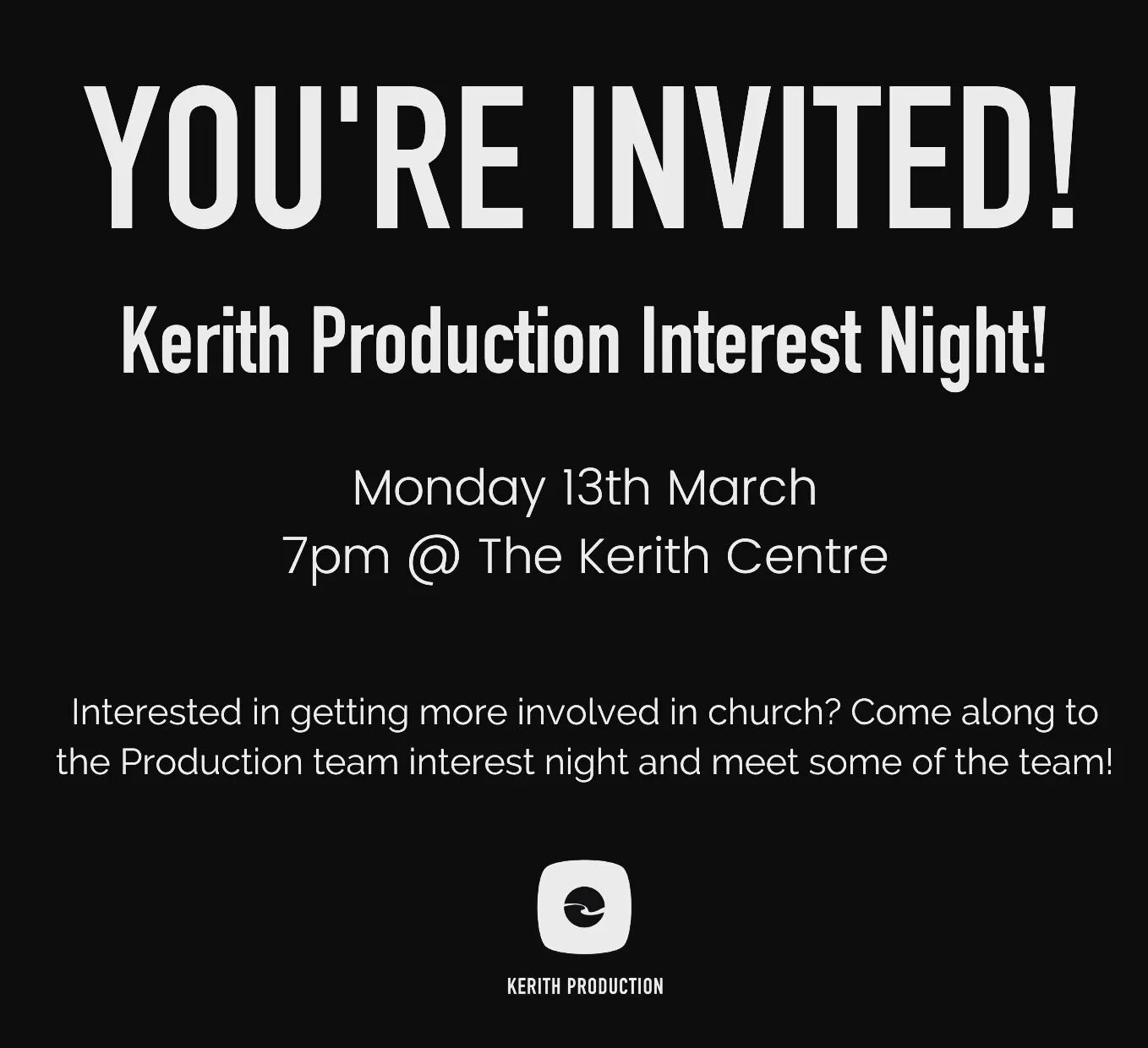 Happening at Kerith tonight!