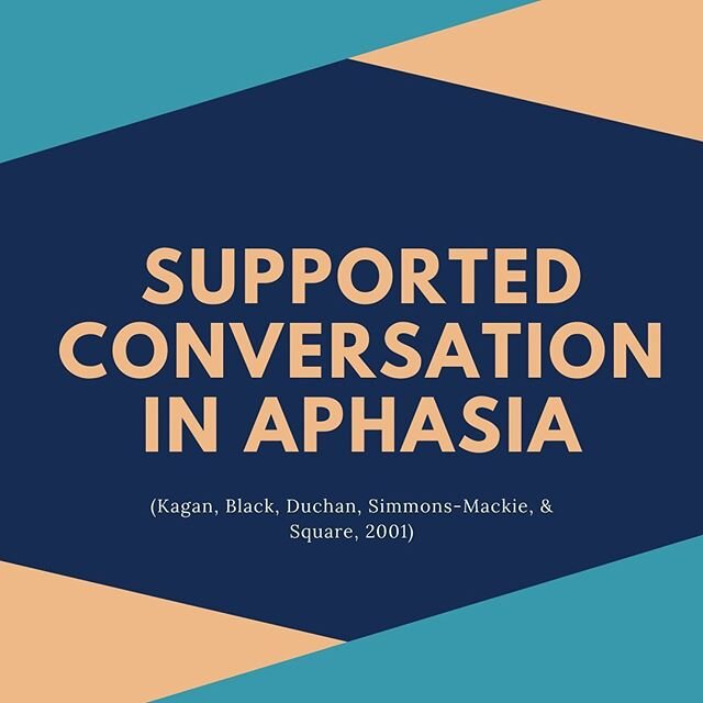 Supported Conversation for Adults with Aphasia (SCA) is a communication approach that is designed to help people with aphasia engage in conversation using a variety of communication supports. ⁣
⁣
The overarching principles behind SCA are 𝗔𝗰𝗸𝗻𝗼𝘄