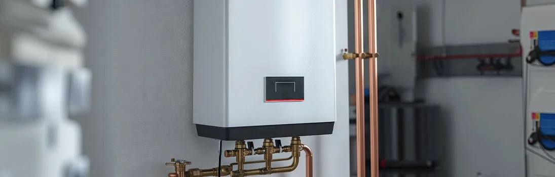 Tankless water heater installation in home