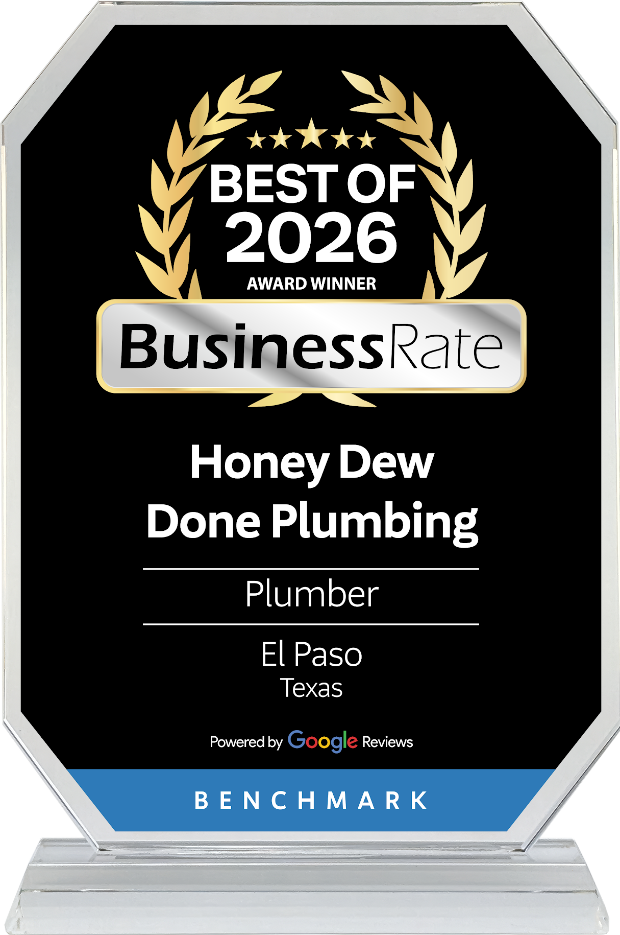 BusinessRate Best of 2026 for Plumbing Award