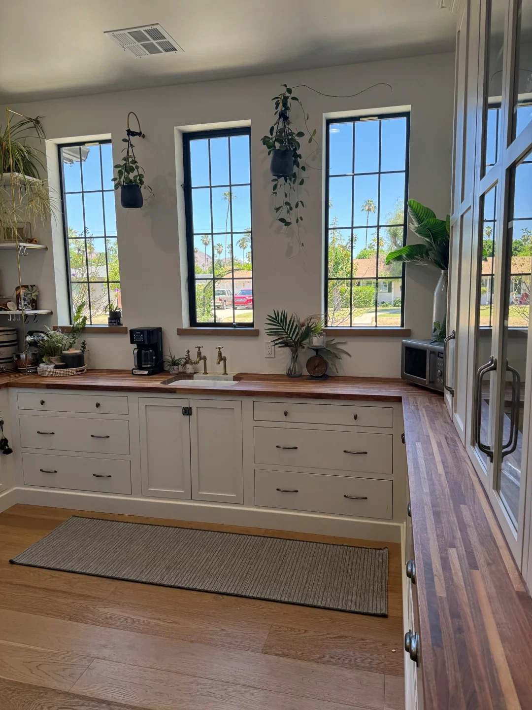 Prep kitchen, note different countertops