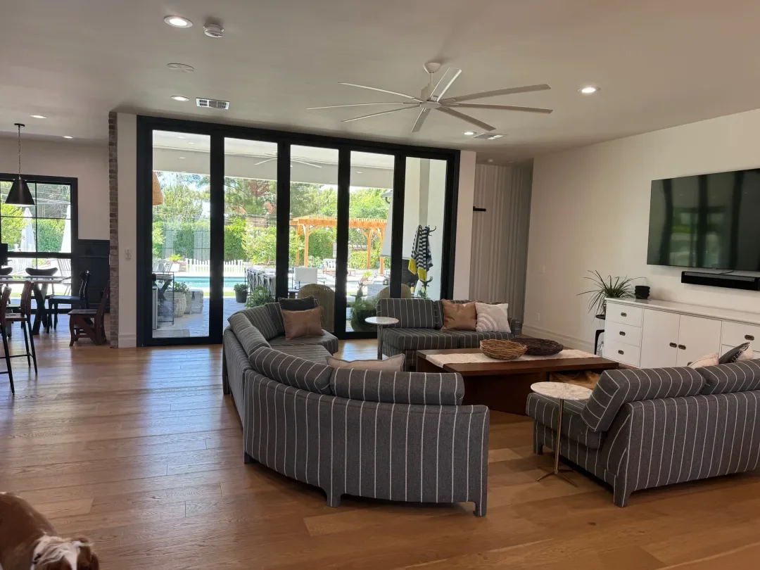 Living room off kitchen