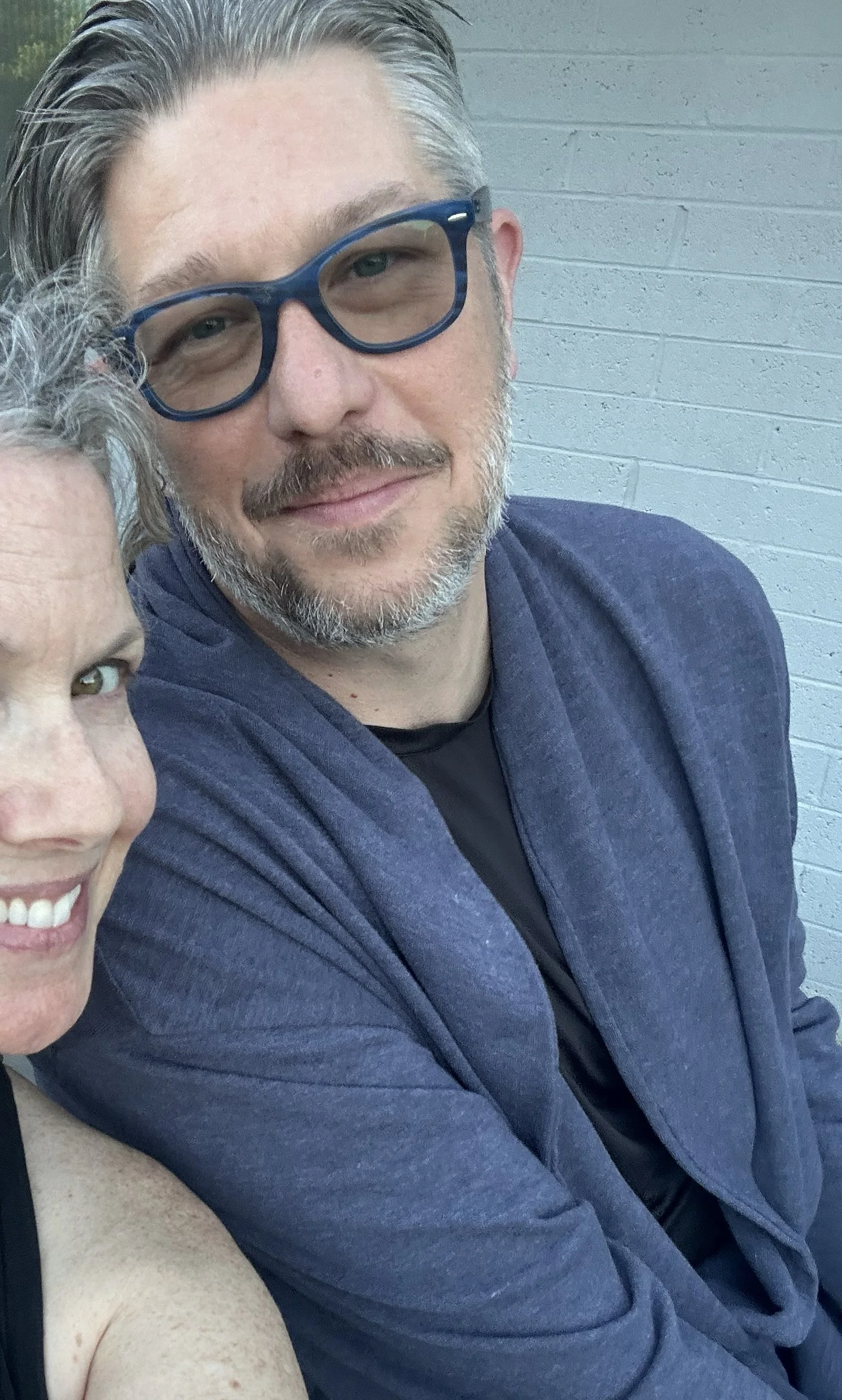 * Tony (note, he is 6'4"). He is not signed but I use him as a model and he is available. He is in his late 40s but has great salt & pepper hair! They have multiple dogs.