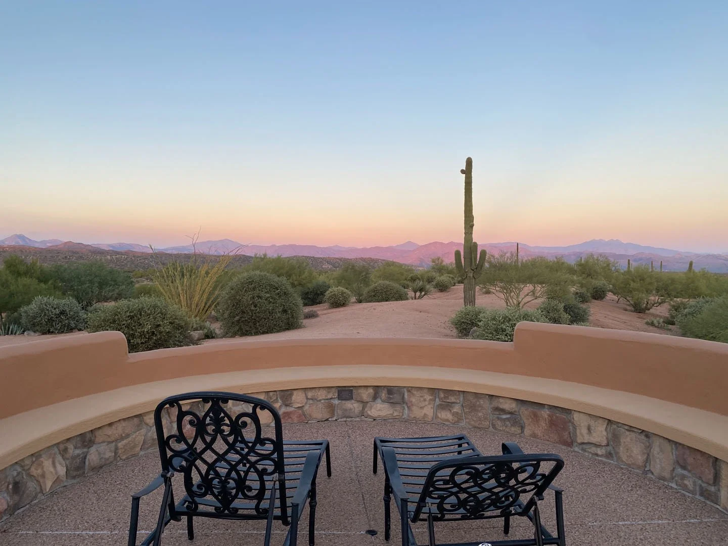 Elevated patio we could shoot from
