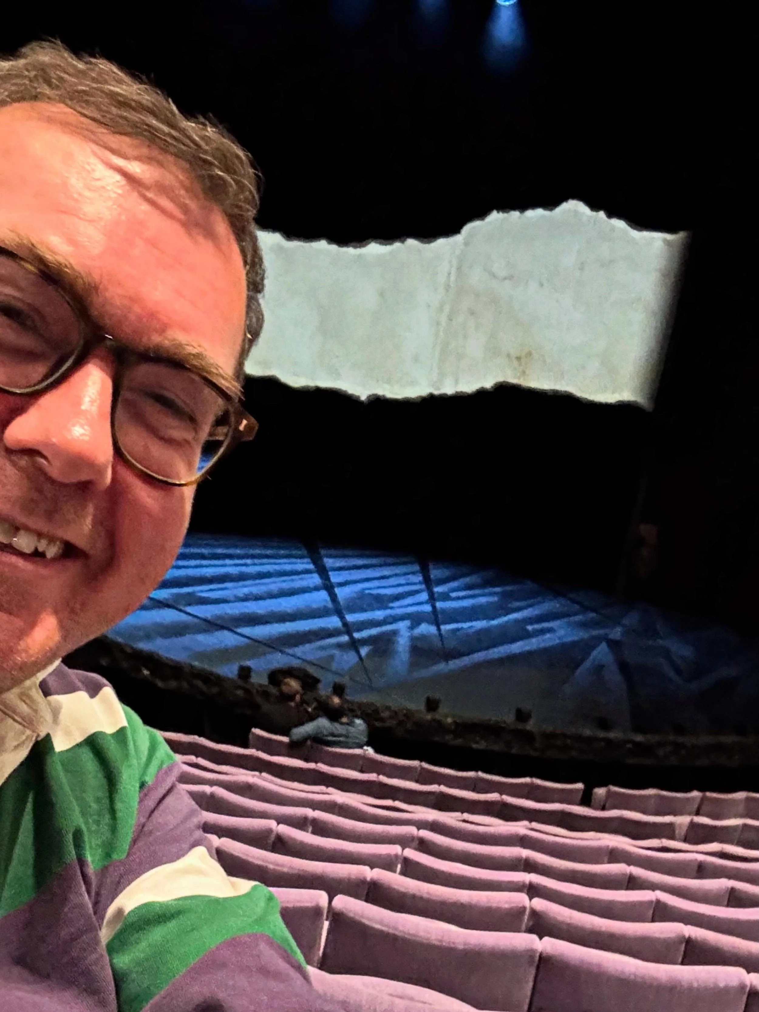 Last night I went to see War Horse at the National Theatre. It was, of course, wonderful in every way.
NB photo taken before the tears. If you go, take tissues&hellip;