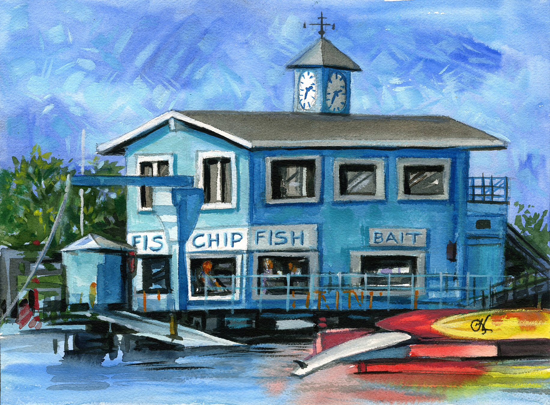 FISH N CHIP BAIT SHOP by Helane Freeman