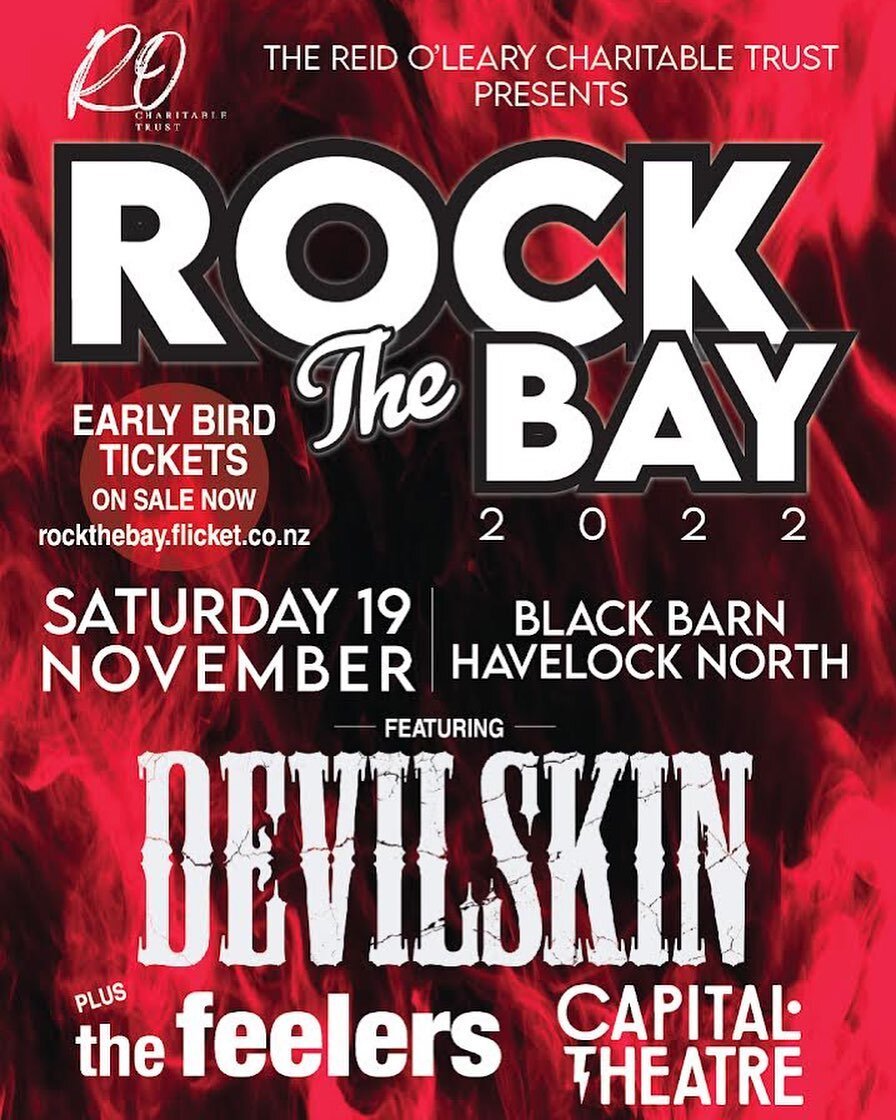 We are looking forward to playing this gig with some great bands for a great cause. All proceeds raised will go to the Reid O&rsquo;Leary Charitable trust which is raising money for suicide prevention in the Hawkes Bay. 
19th November - Black barn vi