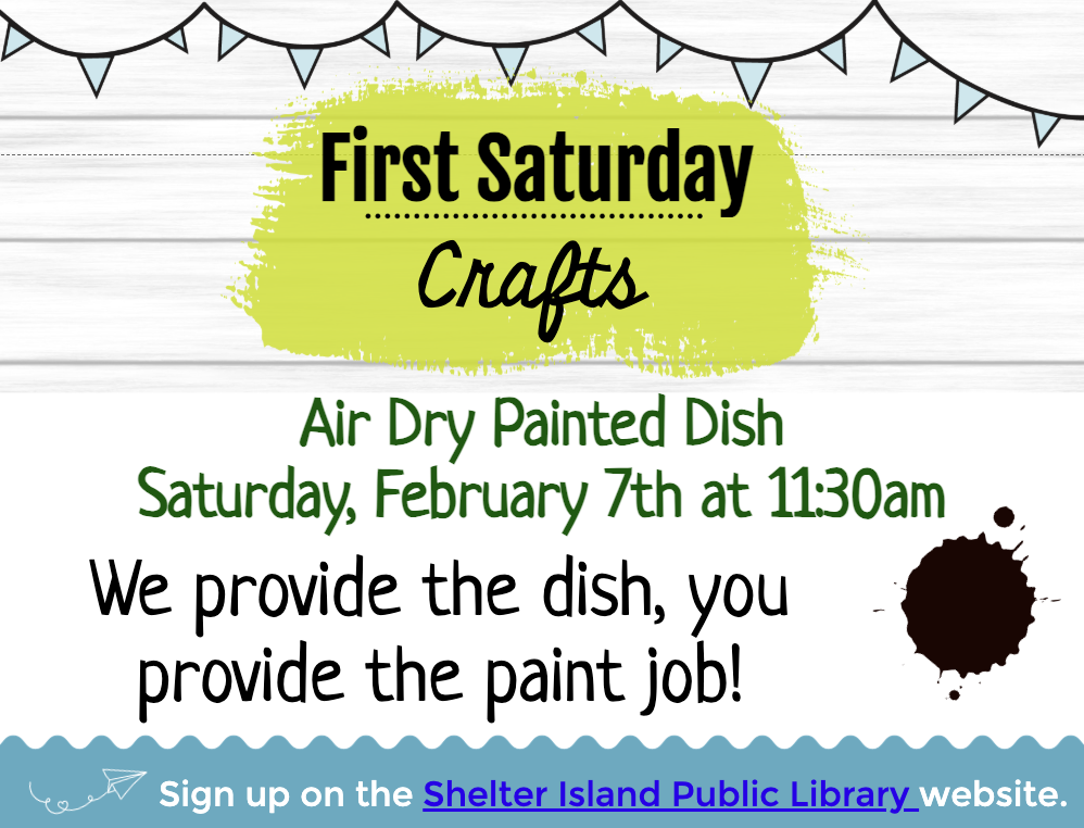 White wood-paneled background with a light blue banner of triangular flags at the top and a bright yellow paint splash behind the main title.