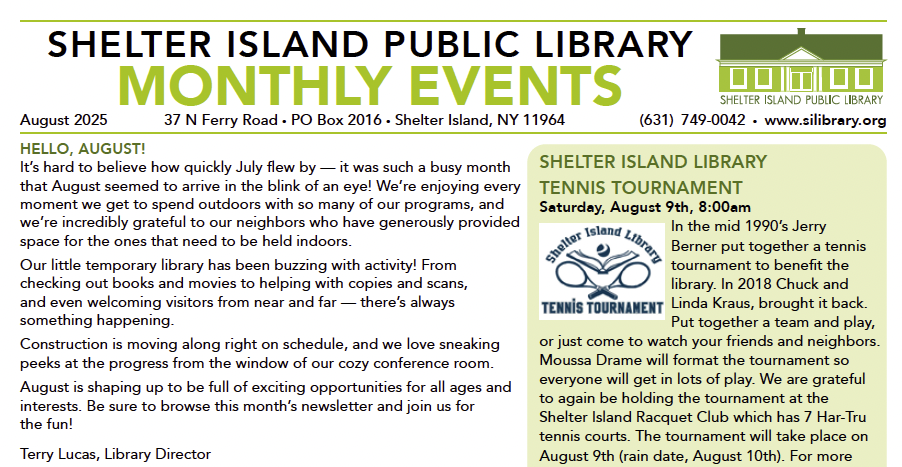 Thumbnail image of the August 2025 newsletter.