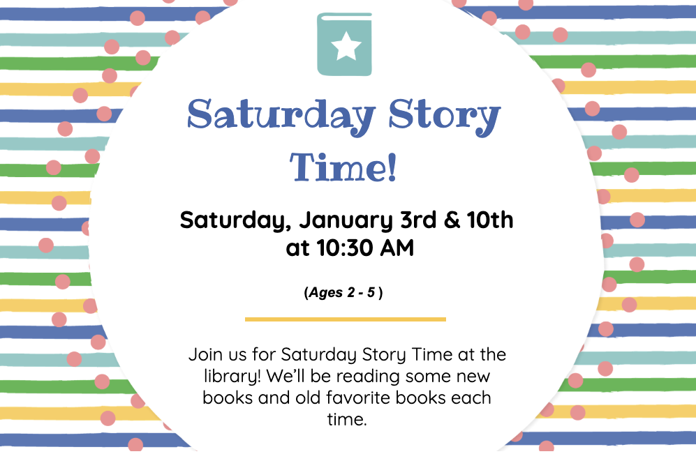 Striped background with multicolored lines and pink dots, featuring a teal book icon with a white star inside.