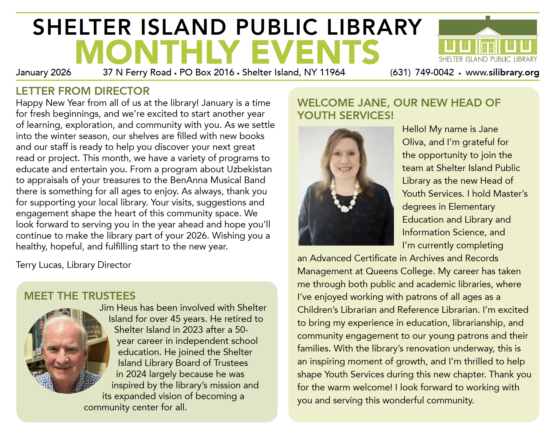 thumbnail image of the January 2026 newsletter.