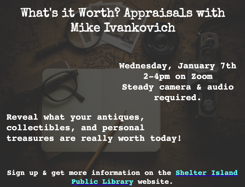 Dark sepia background with a notebook, magnifying glass, and camera.